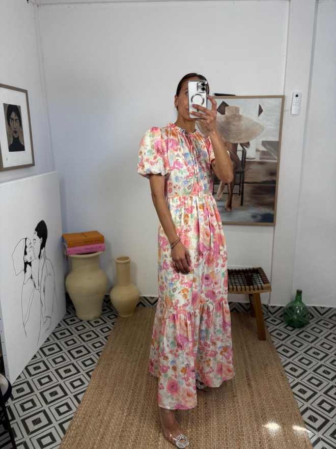 Vestido estampado flores