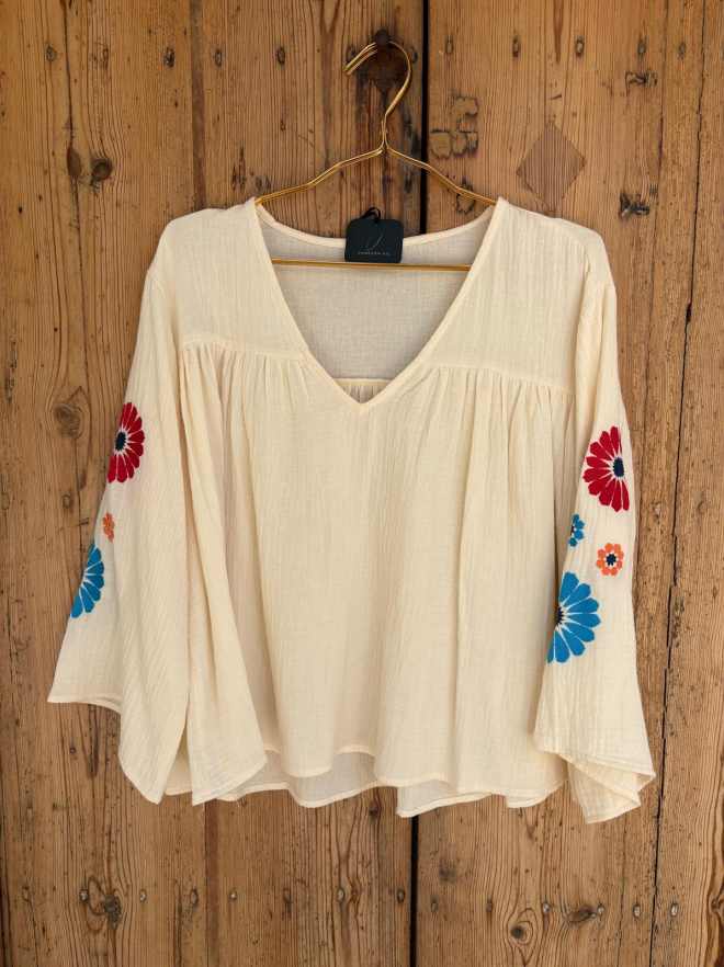 top bohemio muselina
