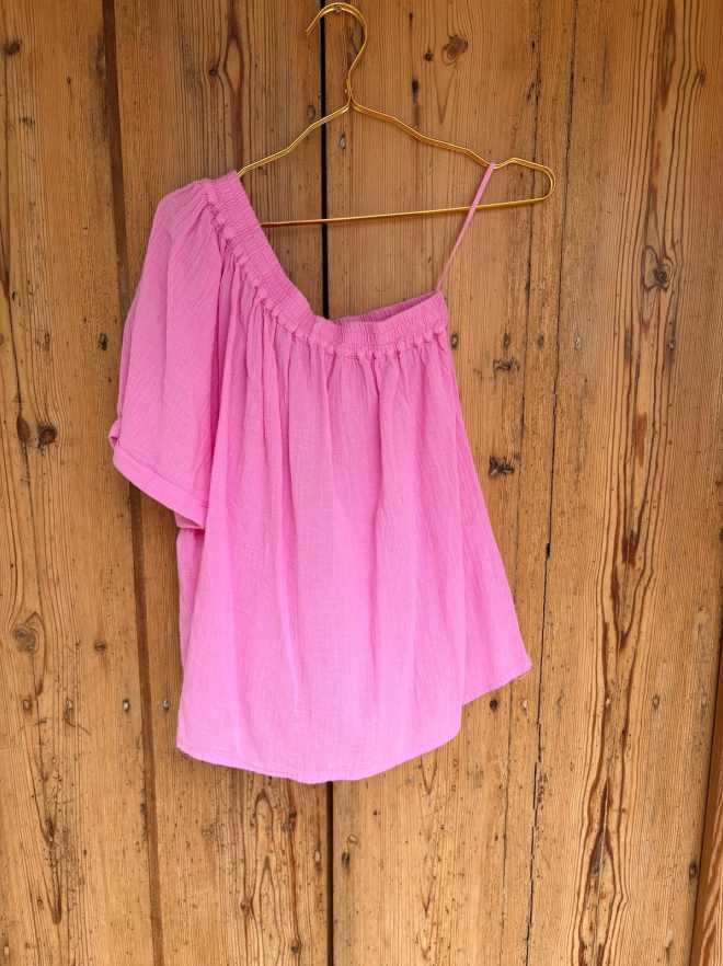 Top asimétrico muselina