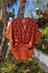 Comprar Blusa lino terracota